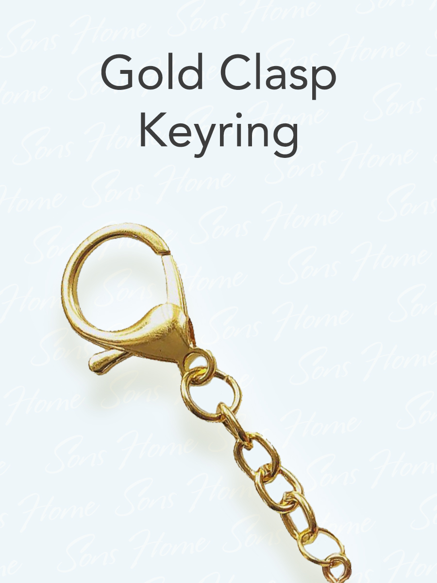 The Gold Clasp Keyring Option
