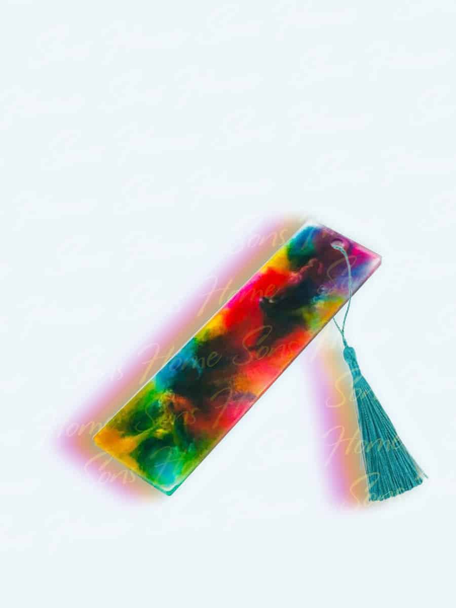 Rainbow Alcohol Ink Bookmark - Sons Home Product Image
